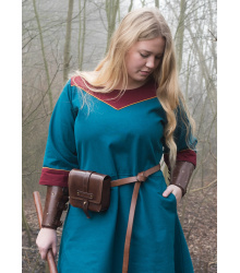 Mittelalterkleid Gesine aus Canvas, petrol
