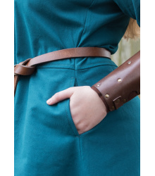 Mittelalterkleid Gesine aus Canvas, petrol