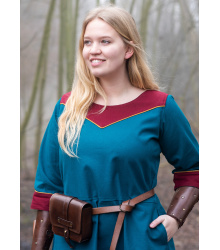 Mittelalterkleid Gesine aus Canvas, petrol