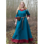 Mittelalterkleid Gesine aus Canvas, petrol
