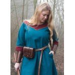 Mittelalterkleid Gesine aus Canvas, petrol