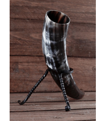 Handgeschmiedeter Omega-Trinkhornständer, verschiedene Größen