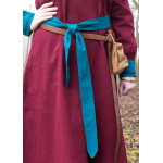 Wikinger Kleid Jona, weinrot/petrol L