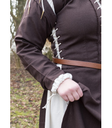 Mittelalterkleid Marit mit Schnürungen, braun