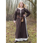 Mittelalterkleid Marit mit Schnürungen, braun