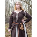 Mittelalterkleid Marit mit Schnürungen, braun