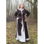 Mittelalterkleid Marit mit Schnürungen, braun