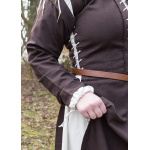 Mittelalterkleid Marit mit Schnürungen, braun