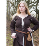 Mittelalterkleid Marit mit Schnürungen, braun