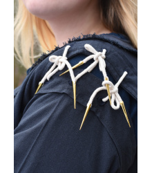 Mittelalterkleid Marit mit Schnürungen, dunkelblau