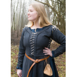 Mittelalterkleid Marit mit Schnürungen, dunkelblau
