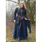 Mittelalterkleid Marit mit Schnürungen, dunkelblau