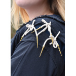 Mittelalterkleid Marit mit Schnürungen, dunkelblau