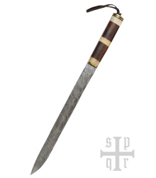 Wikinger-Saxmesser, Langsax aus Damaststahl,...