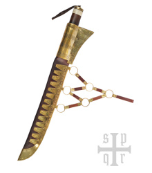 Wikinger-Saxmesser, Langsax aus Damaststahl,...
