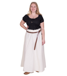 Mittelalter Kurzarm-Bluse Aren, schwarz