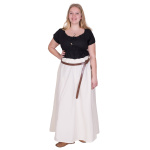 Mittelalter Kurzarm-Bluse Aren, schwarz