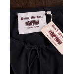 Mittelalter Kurzarm-Bluse Aren, schwarz