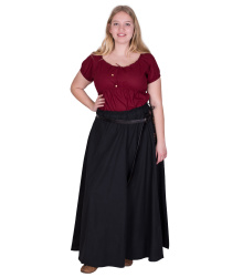 Mittelalter Kurzarm-Bluse Aren, weinrot