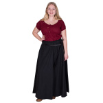 Mittelalter Kurzarm-Bluse Aren, weinrot