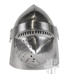 Hundsgugel, Mittelalter-Helm, Schloss Churburg ca. 1395, 1,8 mm Stahl