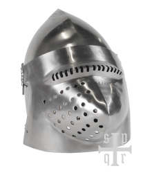 Hundsgugel, Mittelalter-Helm, Schloss Churburg ca. 1395, 1,8 mm Stahl