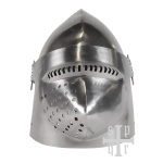 Hundsgugel, Mittelalter-Helm, Schloss Churburg ca. 1395, 1,8 mm Stahl