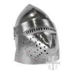 Hundsgugel, Mittelalter-Helm, Schloss Churburg ca. 1395, 1,8 mm Stahl