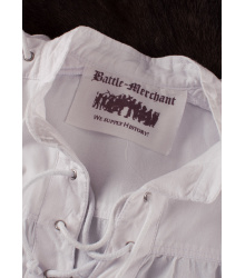 Mittelalter Hemd Corvin mit Schnürung, weiß