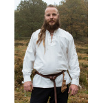 Mittelalter Hemd Corvin mit Schnürung, weiß