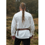 Mittelalter Hemd Corvin mit Schnürung, weiß
