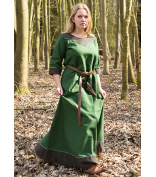 Mittelalterkleid Gesine aus Canvas, grün