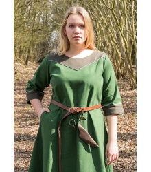 Mittelalterkleid Gesine aus Canvas, grün