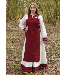 Wikinger Überkleid, Trägerkleid Tinna, weinrot