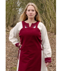 Wikinger Überkleid, Trägerkleid Tinna, weinrot
