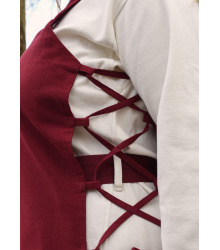 Wikinger Überkleid, Trägerkleid Tinna, weinrot