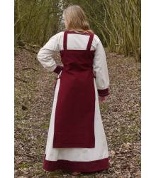 Wikinger Überkleid, Trägerkleid Tinna, weinrot