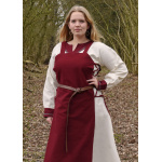 Wikinger Überkleid, Trägerkleid Tinna, weinrot