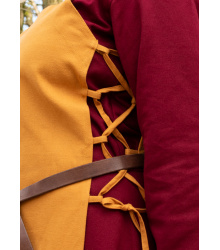 Wikinger Überkleid, Trägerkleid Tinna, senfgelb