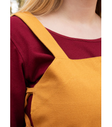 Wikinger Überkleid, Trägerkleid Tinna, senfgelb