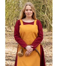Wikinger Überkleid, Trägerkleid Tinna, senfgelb