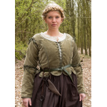Mittelalter Jacke Griselda aus Samt, grün L