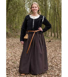 Mittelalter Jacke Griselda aus Samt, schwarz
