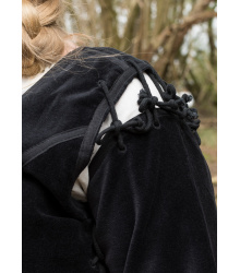 Mittelalter Jacke Griselda aus Samt, schwarz