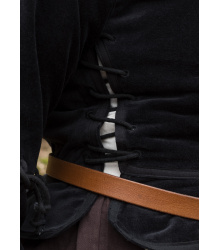 Mittelalter Jacke Griselda aus Samt, schwarz