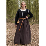 Mittelalter Jacke Griselda aus Samt, schwarz