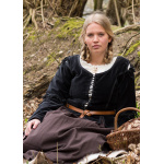 Mittelalter Jacke Griselda aus Samt, schwarz