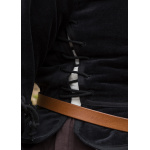 Mittelalter Jacke Griselda aus Samt, schwarz