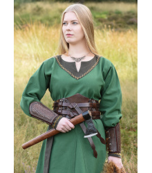 Armschützer aus Leder mit Prägung und Wildleder, Paar, versch. Farben