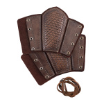 Armschützer aus Leder mit Prägung und Wildleder, Paar, versch. Farben